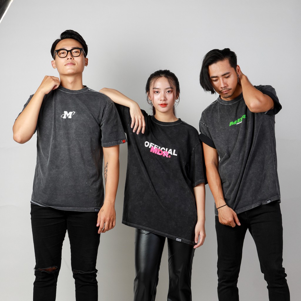 Áo thun form rộng tay lỡ unisex phông nam nữ Wash Cao Cấp Chính hãng Local Brand Midori M Studio