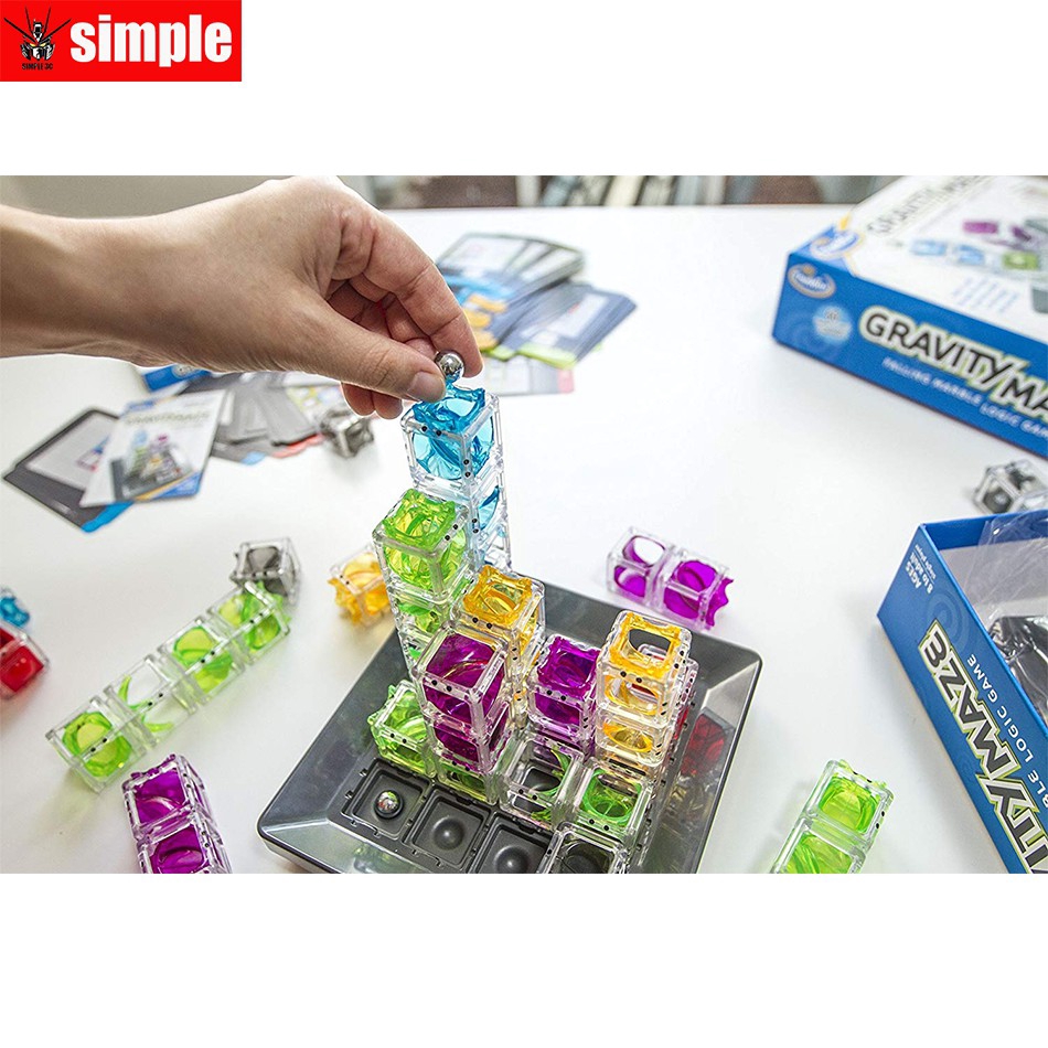 ThinkFun Gravity Maze Marble Run Logic Board Game Trò Chơi Xếp Khối Mê Cung 8 Viên Bi Cho Bé