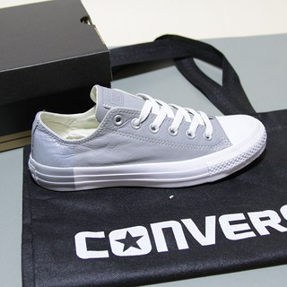 Giày Converse thấp cổ da xám CTDX05
