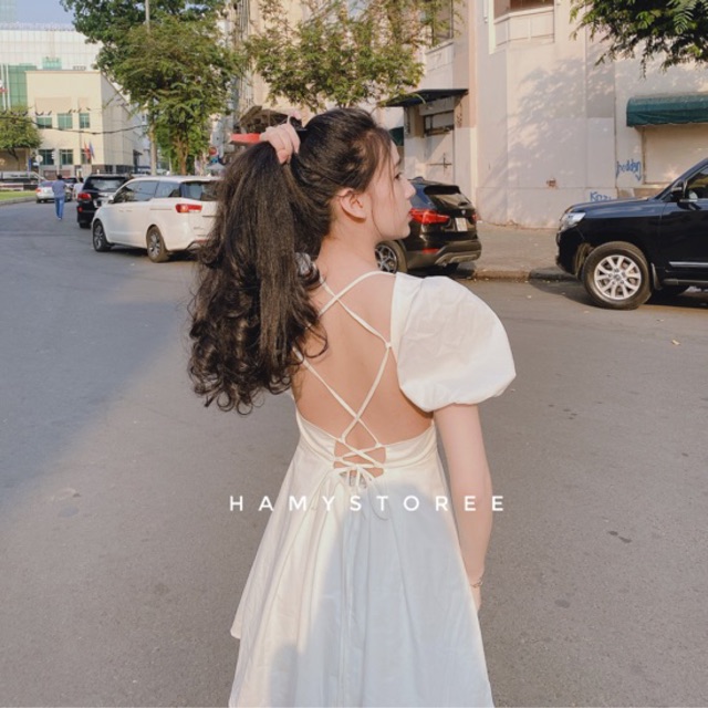 QUEEN DRESS - ĐẦM TAY BỒNG ĐAN DÂY LƯNG CỰC XINH | BigBuy360 - bigbuy360.vn