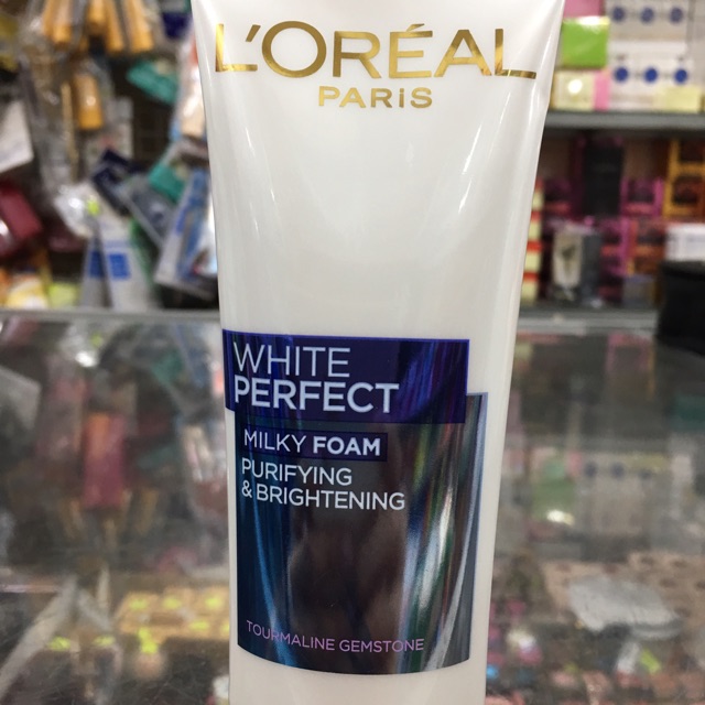 Sữa rửa mặt sáng da L'ORÉAL White Perfect Milk Foam Purifying &amp; Brightening 100ml