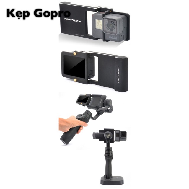 Adapter kẹp Gopro Adapter cho Gimbal Osmo Mobile 2 và Zhiyun Smooth 4- Chính hãng PGYTech