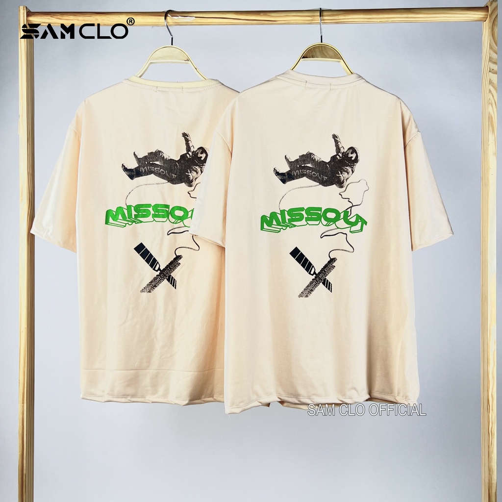 Áo thun nữ tay lỡ SAM CLO freesize phông form rộng dáng Unisex - áo lớp, nhóm, couple in chữ missout PHG ASTRONOUT | BigBuy360 - bigbuy360.vn