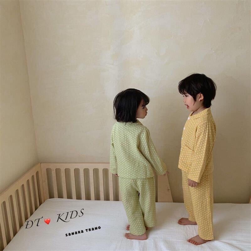Bộ pijama chất xốp nhăn cho bé trai bé gái