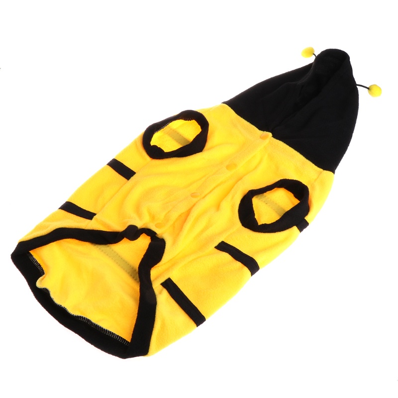 Trang Phục Hóa Trang Chú Ong May Mắn Màu Vàng Và Đỏ Ấm Áp Mùa Đông Cho Chó Mèo