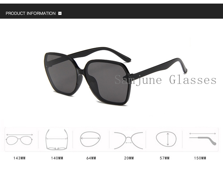 Kính Mát Thời Trang Gọng Đa Giác Phong Cách Âu Mỹ Cho Nữ Samjune