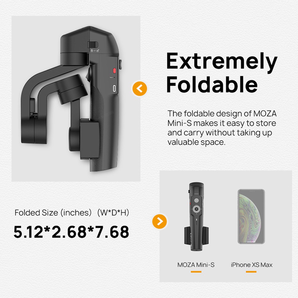 Tay cầm chống rung cho điện thoại Gimbal MOZA Mini S | BigBuy360 - bigbuy360.vn