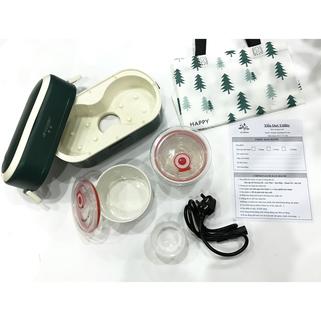 [HỘP CƠM THÔNG MINH 6 CHẾ ĐỘ - 1 LỚP] Hộp cơm cắm điện hâm nóng, nấu ăn thông minh Peskoe (Tặng kèm túi đựng) | BigBuy360 - bigbuy360.vn