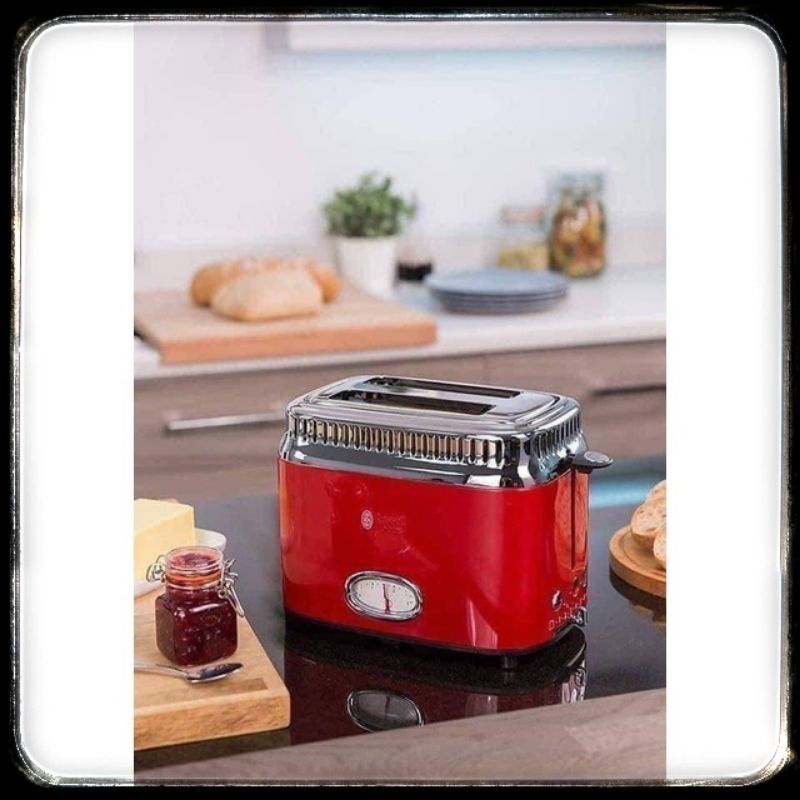 [Mã ELHADEV giảm 4% đơn 300K] MÁY NƯỚNG BÁNH MÌ RUSSELL HOBBS TOASTER RETRO (Nhập Đức)