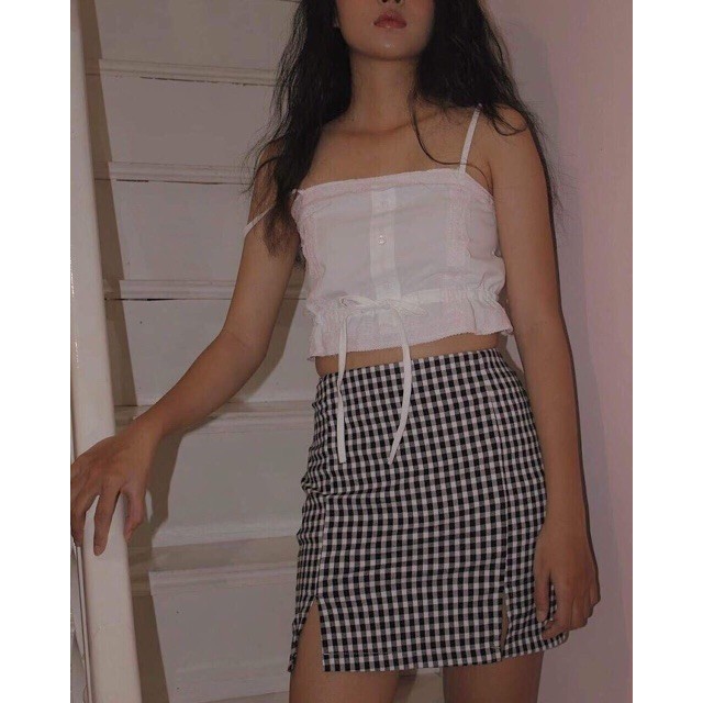 Enny croptop- 2 màu hồng, trắng