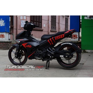 Tem Trùm Exciter 150 Monster Đen đỏ