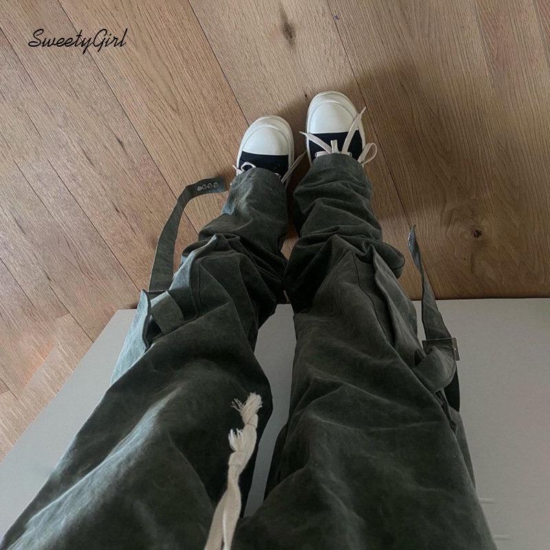 Quần ống rộng Lưng Thấp Màu Trơn Thời Trang 2022 Dành Cho Nữ