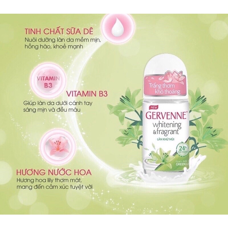 Sáp khử mùi TRẮNG da Enchanteur 40g/ Lăn khử mùi Gervenne 50ml