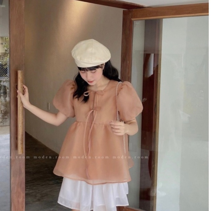 Set babydoll - Váy  công chúa 2 lớp chân váy short chất voan lụa mềm mại, dày dặn phồng đẹp tại sam_sam_shop_1011