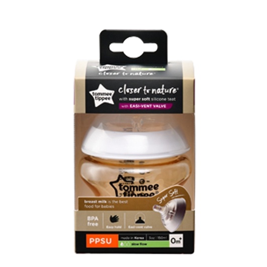 Bình sữa PPSU ty siêu mềm tự nhiên Tommee Tippee Closer to Nature 150ml