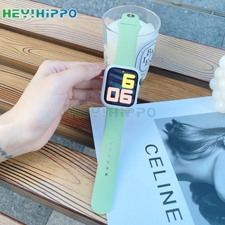 Bộ Dây Đeo Silicon 2022 41mm 45mm + Kính Cường Lực Bảo Vệ Cho Đồng Hồ iwatch 7 6 se 5 4