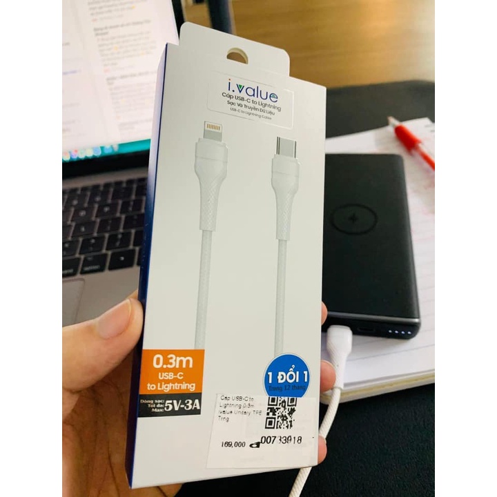 Cáp USB-C to 0.3m ivalue Unitary TPE FPT Shop Phân Phối-BH 12 Tháng 1 Đổi 1
