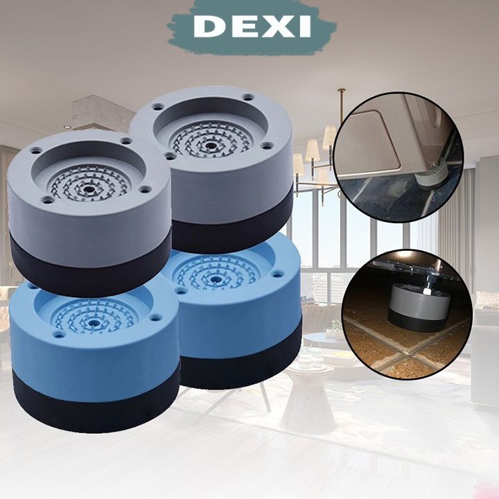 Bộ 4 chân đế chống rung máy giặt bằng cao su hiệu quả, tiện lợi DEXI