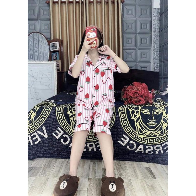 [ Ảnh thật ]Bộ pijama kate thái lửng chuẩn sịn