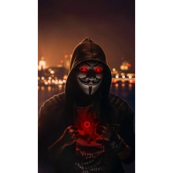 Mặt nạ hacker Anonymous mặt nạ hóa trang thằng hề vàng và trắng LANLAN KIDS
