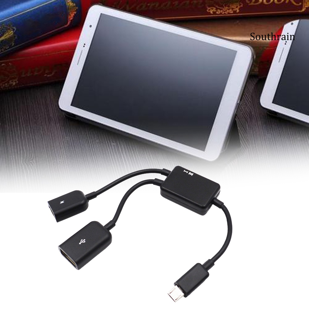 Bộ Chuyển Đổi Cáp Otg 2 Trong 1 Micro Usb Cho Điện Thoại Di Động