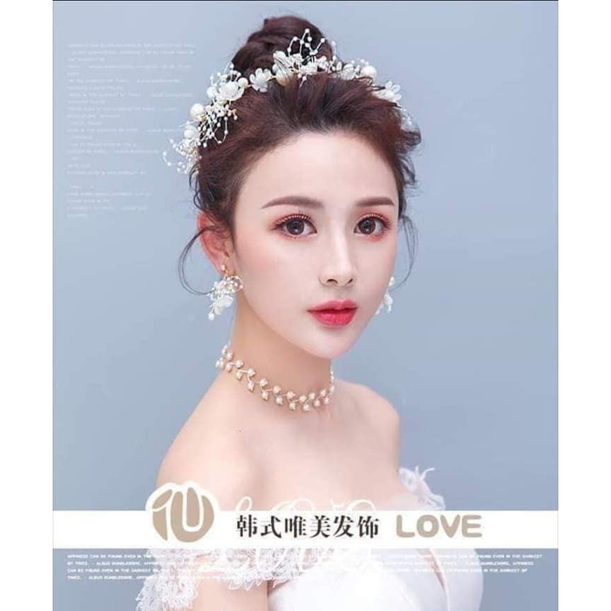 ---&gt; Bộ cài ngọc siêu xinh (gồm cả hoa tai) Giá chỉ 120k