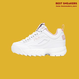 [FULL BOX + ẢNH THẬT] Giày sneaker nữ F I L A Disruptor II - Trắng hồng