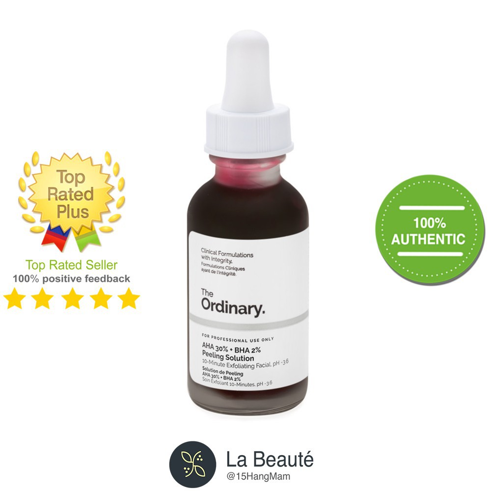 The Ordinary AHA 30% + BHA 2% Peeling Solution - Giải Pháp Đánh Bay Vết Thâm, Da Sần Mụn, Lỗ Chân Lông 30ml | BigBuy360 - bigbuy360.vn