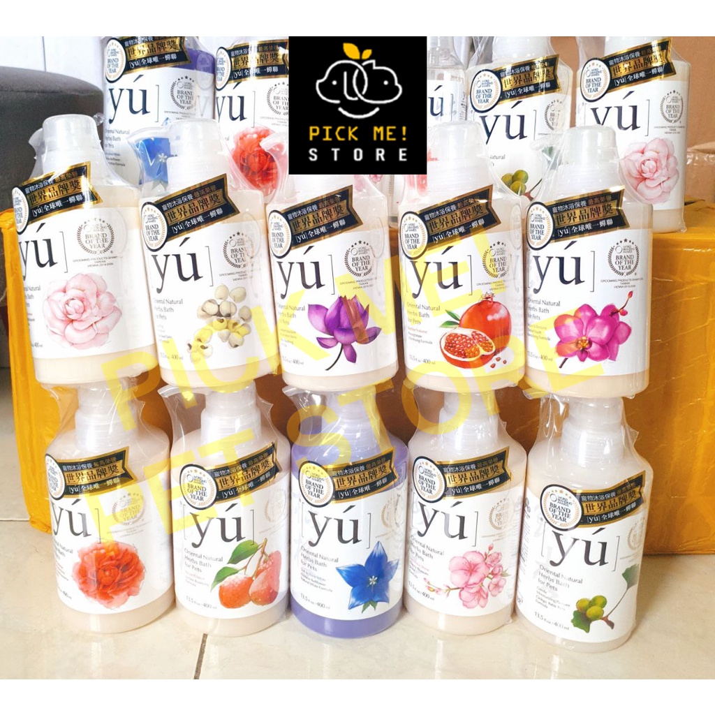 [400ml] Sữa Tắm YU, YÚ Cho Chó Mèo - Hương Nước Hoa Cao Cấp, Thơm Lâu, Ngát Hương Hoa