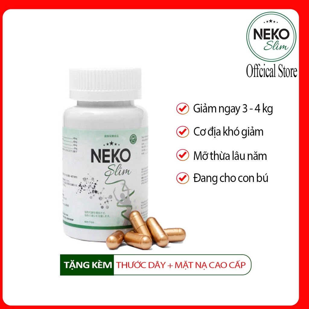 Neko Slim viên uống Giảm Cân nhanh cấp tốc detox hiệu quả thảo mộc không phải thuốc giảm cân