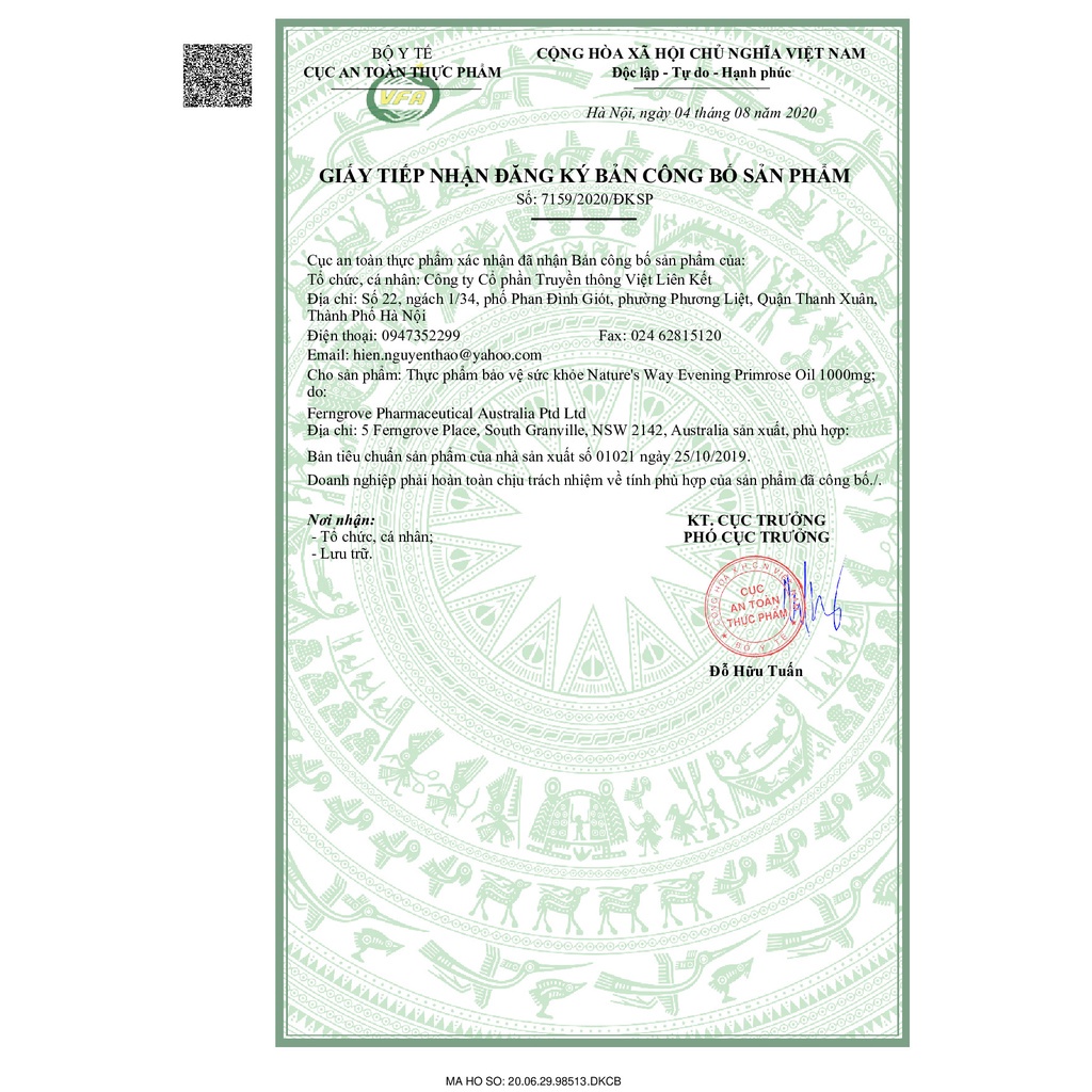 Viên Uống Tinh Dầu Hoa Anh Thảo Evening Primrose Oil Nature's Way