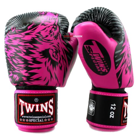 Găng tay Boxing Muay Thai Twins FBGV-50 Wolf - Dark Pink