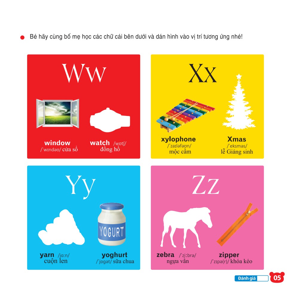 Sách - Bé làm quen với tiếng Anh (208 miếng dán hình thông minh - IQ-EQ-CQ)