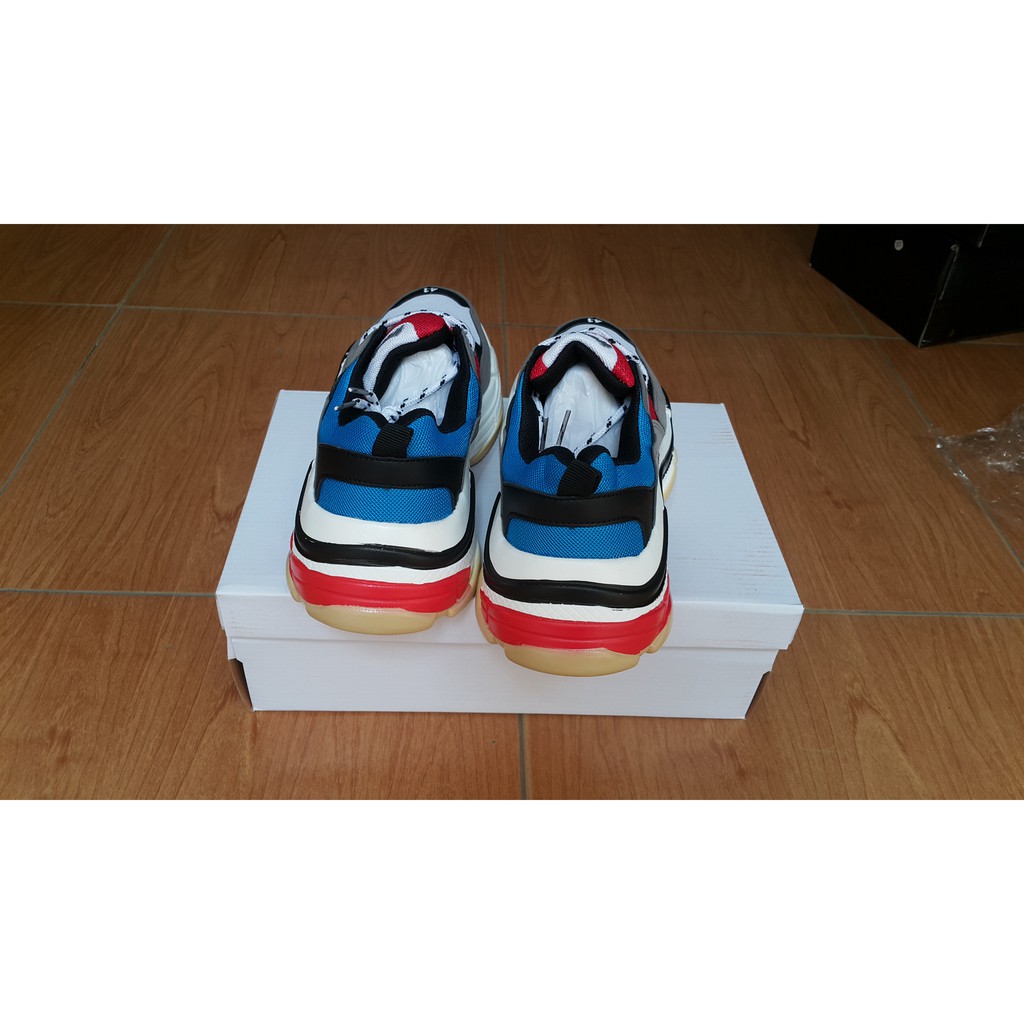 Giày triple S xanh đỏ xám (ảnh thật, fullbox) | BigBuy360 - bigbuy360.vn