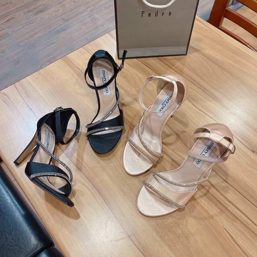 Giày sandal phối kim sa 9p A582