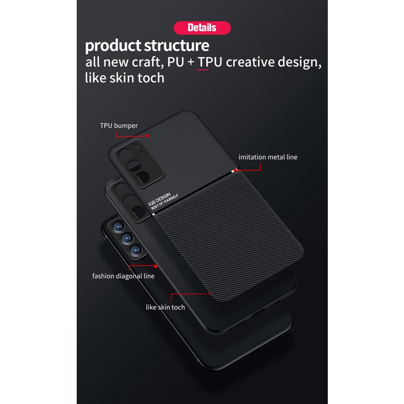 Ốp Điện Thoại Da Mềm Nam Châm Chống Sốc Bảo Vệ Camera Thời Trang Cho Oppo A95 A74 Reno 6 6z Reno6Z Pro Plus Reno6 5G 4G