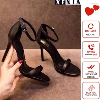Giày Cao Gót, Giày Sandal Gót Đinh 9 Phân Quai Mãnh Dễ Phối Đồ Xenia XN602
