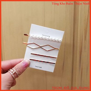Set Kẹp Tóc Ngọc Trai 4 Chiếc