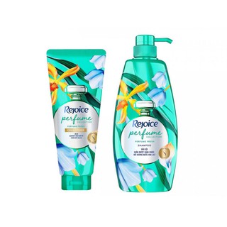 Combo Bộ dầu gội và dầu xả mượt tóc Rejoice hương nước hoa Lily tinh tế