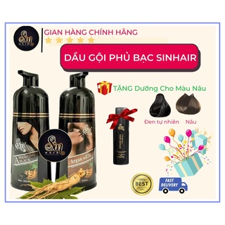 Dầu gội phủ bạc sin hair nhật bản chính hãng 500ml, thảo dược nhuộm đen tóc nâu tóc nhân sâm