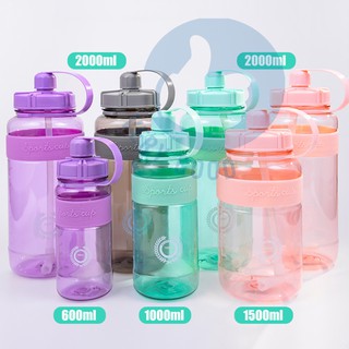 Bình đựng nước 2 lít 1 lít cute chai nhựa nước uống thể thao có vòi tập gym đi học binh dung nuoc mini Suppercheap_store