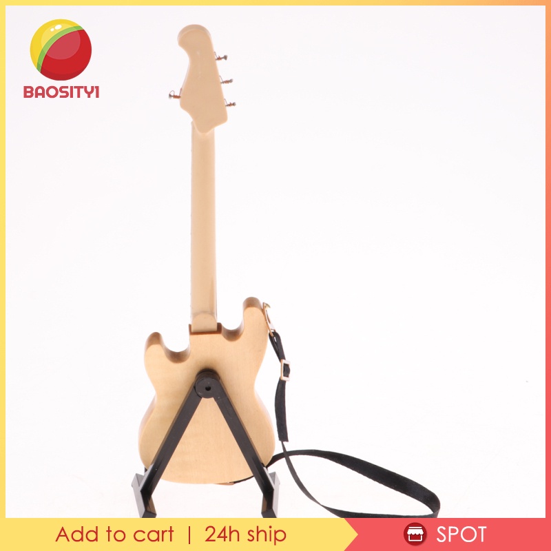 Mô Hình Đàn Guitar Điện Mini Tỉ Lệ 1: 6 Kèm Giá Đỡ Trang Trí Nhà Búp Bê #2