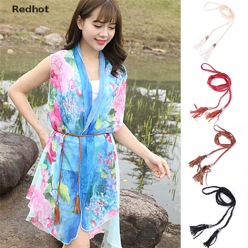 Thắt lưng da PU dây bện phối tua rua phong cách Boho đơn giản mới
 | BigBuy360 - bigbuy360.vn