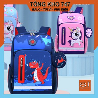 Sỉ cặp chống gù, balo đi học BL124 cho học sinh tiểu học form chuẩn, tặng kèm túi tiện ích