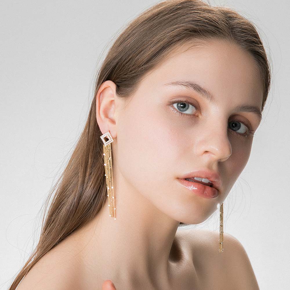 Khuyên Tai Dáng Dài Phong Cách Hàn Quốc S925