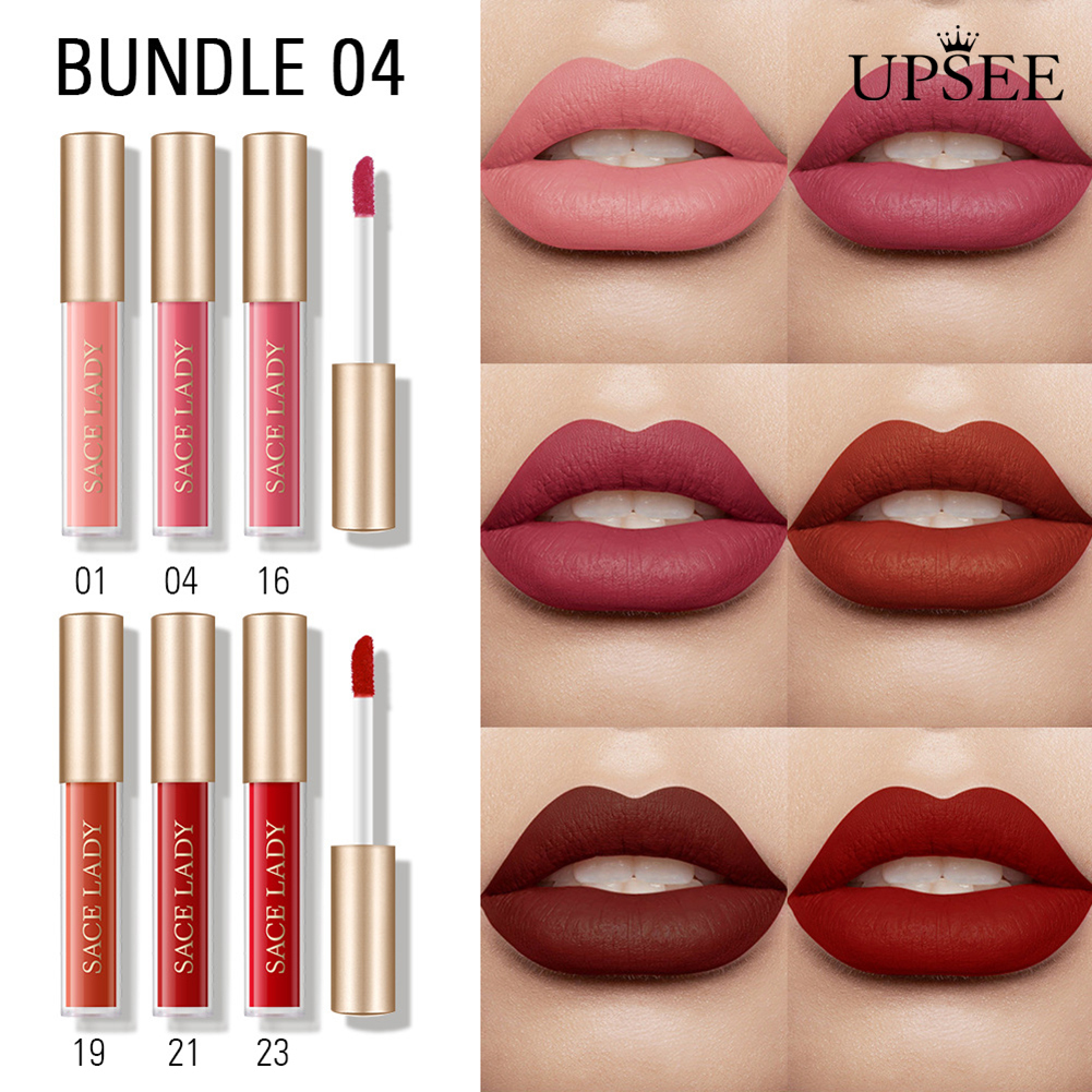 (Hàng Mới Về) Set 3 / 6 Son Bóng Sace Lady Chống Thấm Nước Và Không Bết Dính | BigBuy360 - bigbuy360.vn