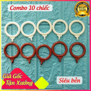 Bộ 10 Cái Khoen May Rèm Cửa ⚡XẢ KHO⚡ móc treo rèm bằng nhựa, bền, chắc