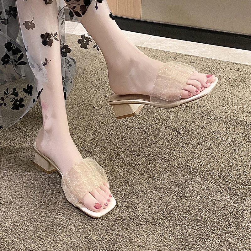 Giày Da Gót Thấp Thiết Kế Dễ Thương Cho Nữ