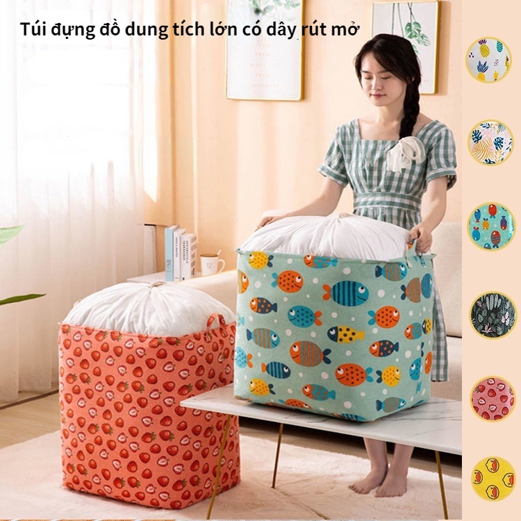 (Một loạt các phong cách) Giỏ đựng bảo quản quần áo bằng vải cỡ lớn đồ đạc đa năng，100 lít cực lớn 50X50X40 cm