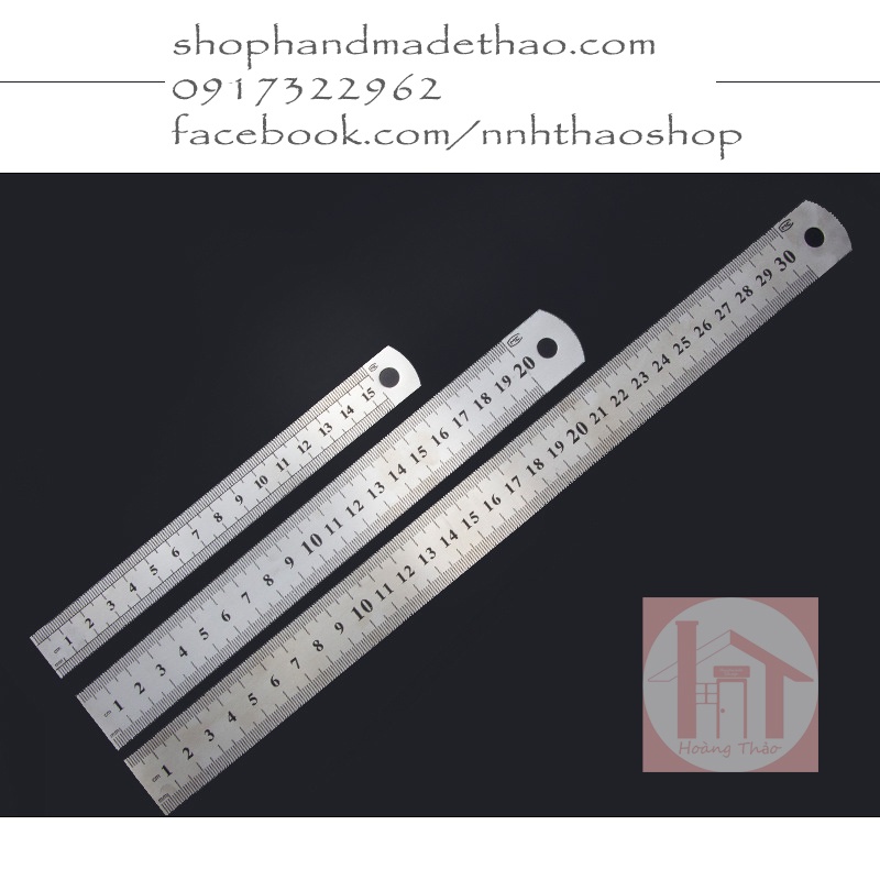 Thước kim loại 15cm - 20cm - 30cm